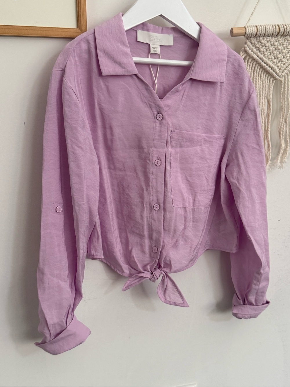 Zara - 9-10y - NWT lavender button up